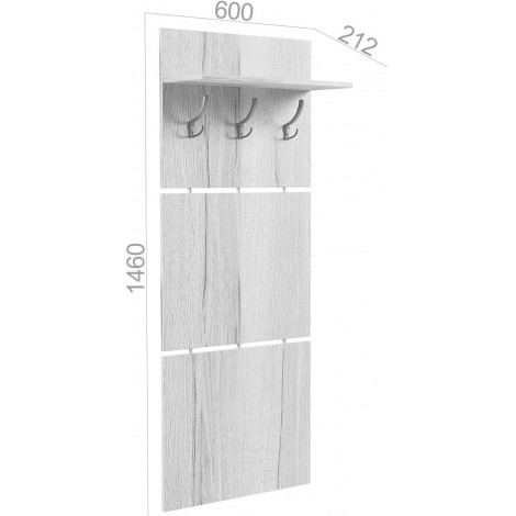 Настенная вешалка ВШ-5.1 купить в Москве по цене от 4240р. в интернет-магазине justmebel.ru
