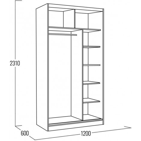 Шкаф-купе Рио / Гранд 2 купить в Москве по цене от 23848р. в интернет-магазине justmebel.ru