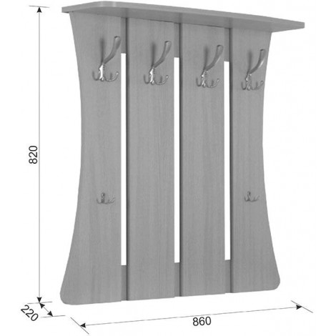 Настенная вешалка для прихожей Уют-2 купить в Москве по цене от 2837р. в интернет-магазине justmebel.ru