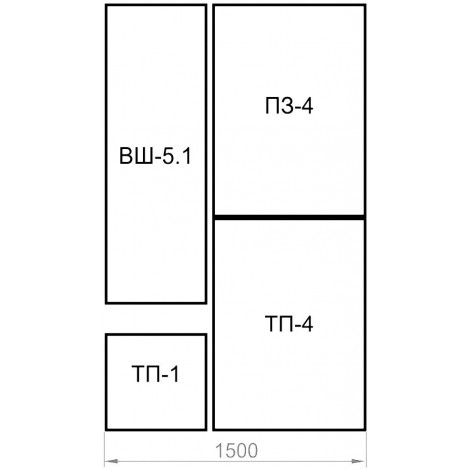 Прихожая ВШ-5.1 + ТП-1 + ТП-4 + ПЗ-4 купить в Москве по цене от 21740р. в интернет-магазине justmebel.ru