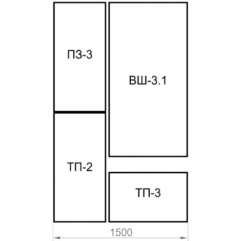 Прихожая ВШ-3.1 + ТП-3 + ТП-2 + ПЗ-3 купить в Москве по цене от 18840р. в интернет-магазине justmebel.ru