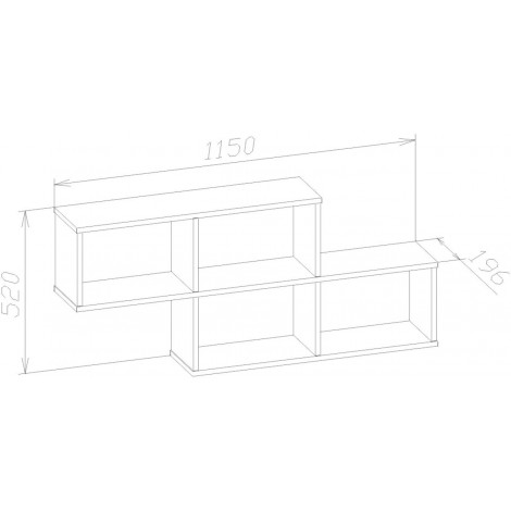 Настенная полка ПК-3 купить в Москве по цене от 2840р. в интернет-магазине justmebel.ru