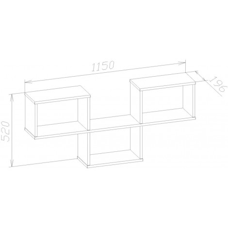 Настенная полка ПК-5 купить в Москве по цене от 2750р. в интернет-магазине justmebel.ru