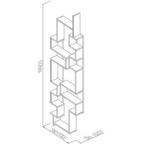 Стеллаж узкий Twist купить в Москве по цене от 3878р. в интернет-магазине justmebel.ru