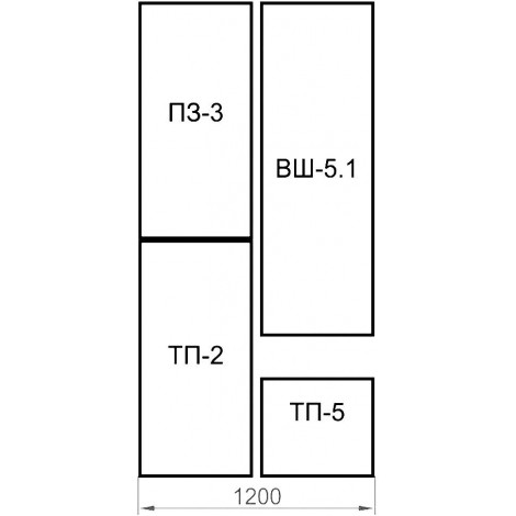 Прихожая ВШ-5.1+ТП-5+ТП-2+ПЗ-3+ШО-1 купить в Москве по цене от 25790р. в интернет-магазине justmebel.ru