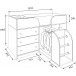 Кровать-чердак Астра-5 купить в Москве по цене от 21150р. в интернет-магазине justmebel.ru