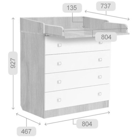 Пеленальный комод Фея 1580 купить в Москве по цене от 6190р. в интернет-магазине justmebel.ru