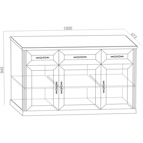 Комодино Венето купить в Москве по цене от 30330р. в интернет-магазине justmebel.ru