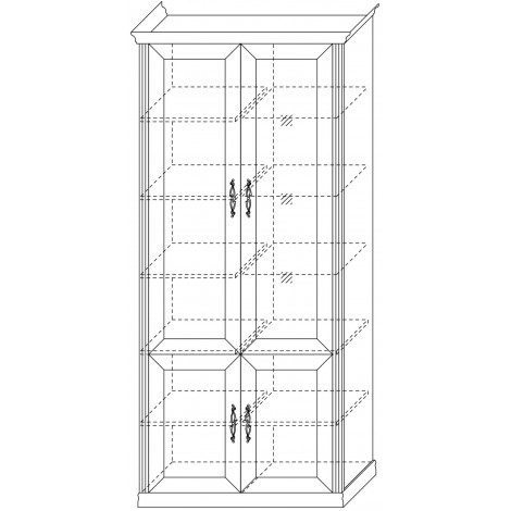 Шкаф-витрина Шкаф 4-х дверный (1 стеклодверь) Венето купить в Москве по цене от 33740р. в интернет-магазине justmebel.ru
