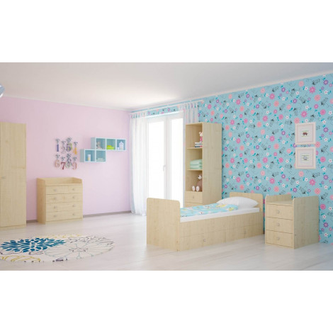 Кроватка детская Polini kids Simple 1100 с комодом купить в Москве по цене от 14990р. в интернет-магазине justmebel.ru