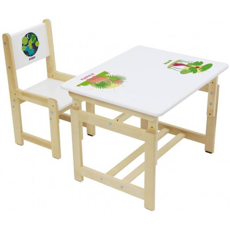 Столик и стульчик Комплект растущей детской мебели Polini kids Eco 400 SM 68х55 см купить в Москве по цене от 5990р. в интернет-магазине justmebel.ru