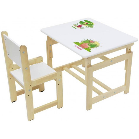 Столик и стульчик Комплект растущей детской мебели Polini kids Eco 400 SM 68х55 см купить в Москве по цене от 5990р. в интернет-магазине justmebel.ru