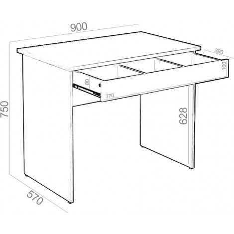 Письменный стол Мерлен 771 купить в Москве по цене от 3200р. в интернет-магазине justmebel.ru