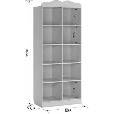 Стеллаж в детскую Фэнтези купить в Москве по цене от 9758р. в интернет-магазине justmebel.ru