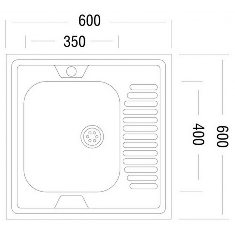 Накладная мойка Ukinox Standart 600.600 купить в Москве по цене от 1990р. в интернет-магазине justmebel.ru