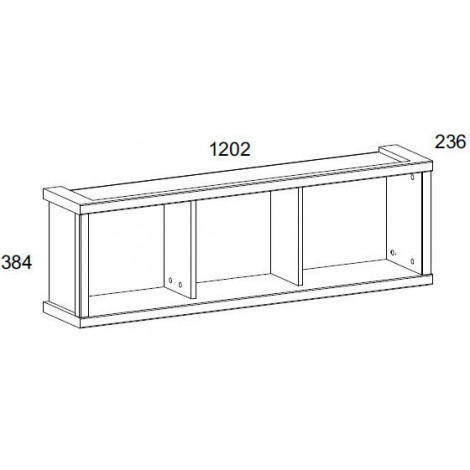 Настенная полка Шкаф навесной открытый Джаз купить в Москве по цене от 3599р. в интернет-магазине justmebel.ru