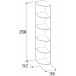 Стеллаж Монако 14 (спальня) Полка угловая купить в Москве по цене от 4999р. в интернет-магазине justmebel.ru