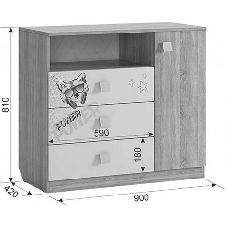 Детский комод Энерджи MDE-06.1623 купить в Москве по цене от 6823р. в интернет-магазине justmebel.ru