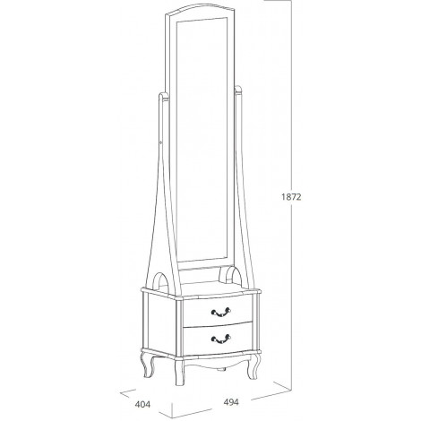 Напольное зеркало с ящиками Джульетта купить в Москве по цене от 18935р. в интернет-магазине justmebel.ru