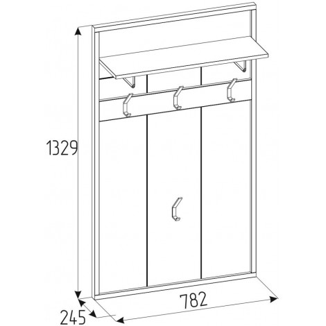 Настенная вешалка Nature 76 (прихожая) купить в Москве по цене от 9866р. в интернет-магазине justmebel.ru