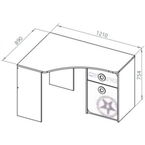 Детский письменный стол Мегаполис ТД-315.15.03 купить в Москве по цене от 9999р. в интернет-магазине justmebel.ru