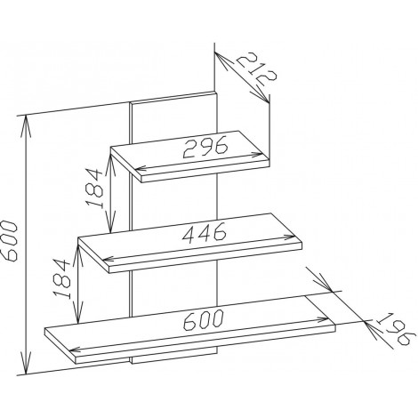 Настенная полка ПК-8 купить в Москве по цене от 1190р. в интернет-магазине justmebel.ru